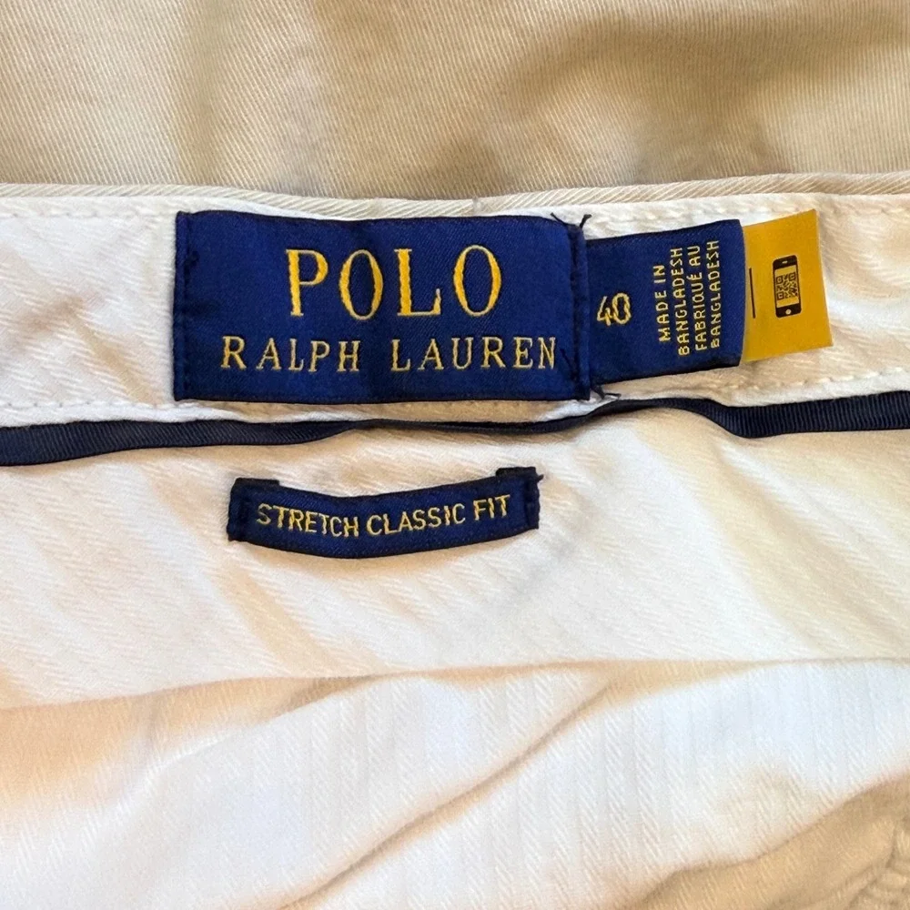 Polo Ralph Lauren Chino Shorts Mens 40 Khaki Stretch‎ Classic Fit 9in Cotton